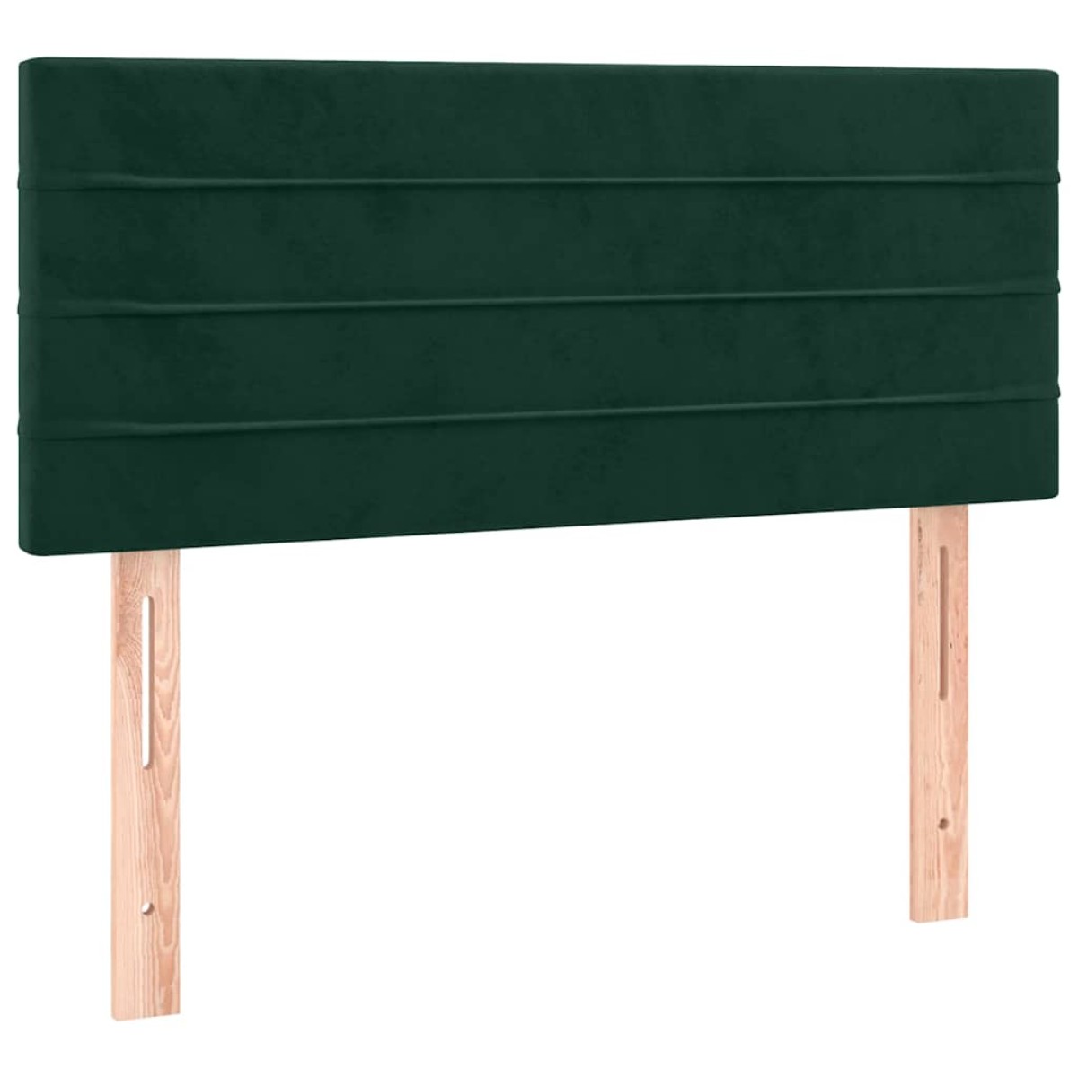vidaXL Κρεβάτι Boxspring με Στρώμα Σκούρο Πράσινο 100x200εκ. Βελούδινο