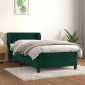 vidaXL Κρεβάτι Boxspring με Στρώμα Σκούρο Πράσινο 100x200εκ. Βελούδινο
