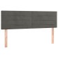 vidaXL Κρεβάτι Boxspring με Στρώμα Σκούρο Γκρι 140x190 εκ. Βελούδινο