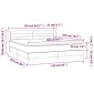 vidaXL Κρεβάτι Boxspring με Στρώμα Σκούρο Γκρι 160x200 εκ. Βελούδινο