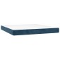 vidaXL Κρεβάτι Boxspring με Στρώμα Σκούρο Μπλε 180x200 εκ. Βελούδινο