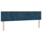 vidaXL Κρεβάτι Boxspring με Στρώμα Σκούρο Μπλε 180x200 εκ. Βελούδινο