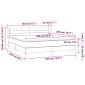 vidaXL Κρεβάτι Boxspring με Στρώμα Ροζ 180x200 εκ. Βελούδινο