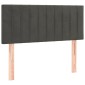 vidaXL Κρεβάτι Boxspring με Στρώμα Σκούρο Γκρι 90x190 εκ. Βελούδινο