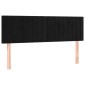 vidaXL Κρεβάτι Boxspring με Στρώμα Μαύρο 140x200 εκ. Βελούδινο