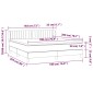 vidaXL Κρεβάτι Boxspring με Στρώμα Μαύρο 180x200 εκ. Βελούδινο