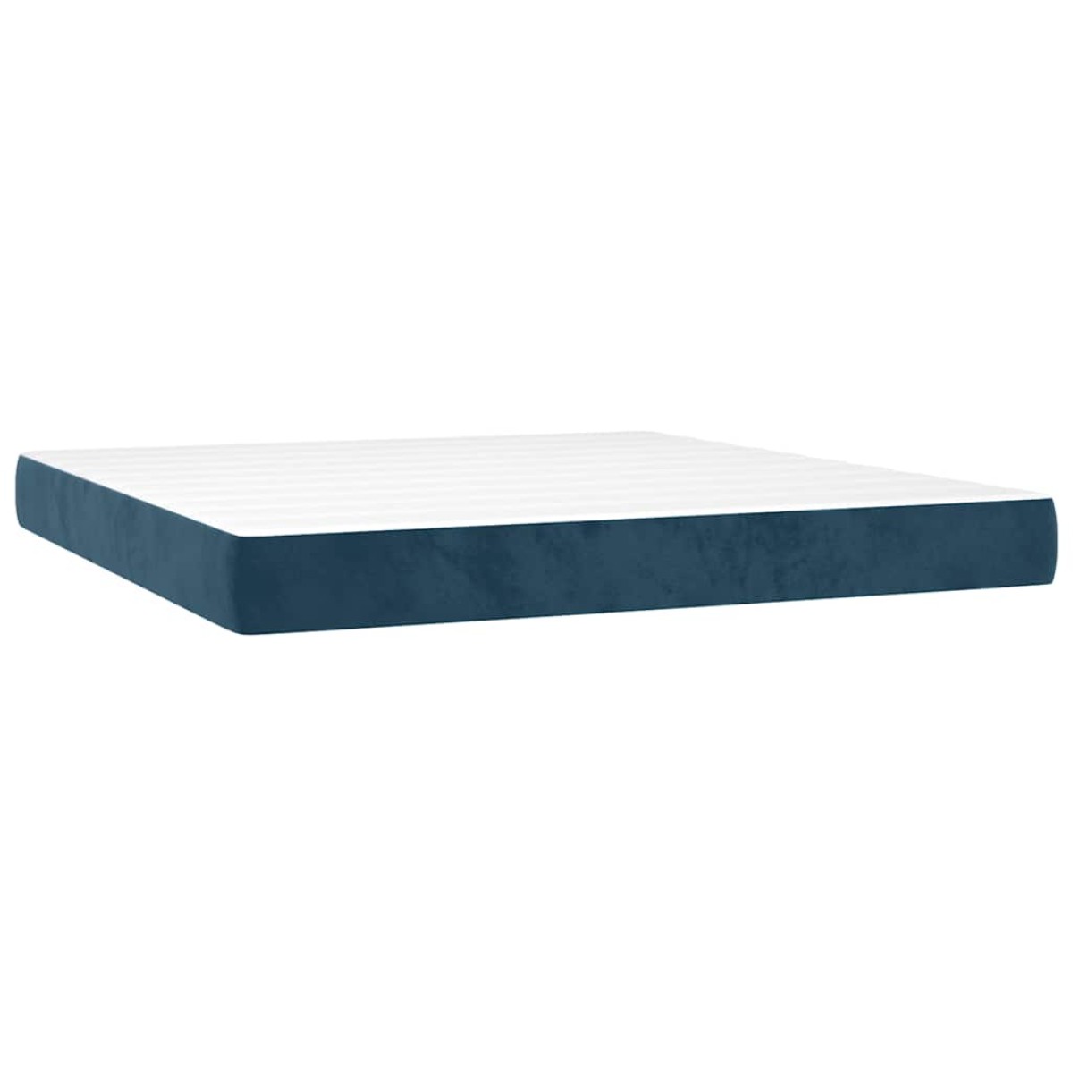 vidaXL Κρεβάτι Boxspring με Στρώμα Σκούρο Μπλε 180x200 εκ. Βελούδινο