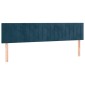 vidaXL Κρεβάτι Boxspring με Στρώμα Σκούρο Μπλε 180x200 εκ. Βελούδινο