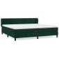 vidaXL Κρεβάτι Boxspring με Στρώμα Σκούρο Πράσινο 200x200εκ. Βελούδινο