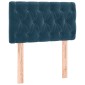 vidaXL Κρεβάτι Boxspring με Στρώμα Σκούρο Μπλε 80 x 200 εκ. Βελούδινο