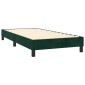vidaXL Κρεβάτι Boxspring με Στρώμα Σκούρο Πράσινο 90x200 εκ. Βελούδινο