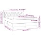 vidaXL Κρεβάτι Boxspring με Στρώμα Μαύρο 140x200 εκ. Βελούδινο