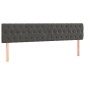 vidaXL Κρεβάτι Boxspring με Στρώμα Σκούρο Γκρι 180x200 εκ. Βελούδινο