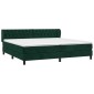 vidaXL Κρεβάτι Boxspring με Στρώμα Σκούρο Πράσινο 200x200εκ. Βελούδινο