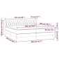vidaXL Κρεβάτι Boxspring με Στρώμα Ροζ 200x200 εκ. Βελούδινο