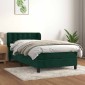 vidaXL Κρεβάτι Boxspring με Στρώμα Σκούρο Πράσινο 80x200 εκ. Βελούδινο