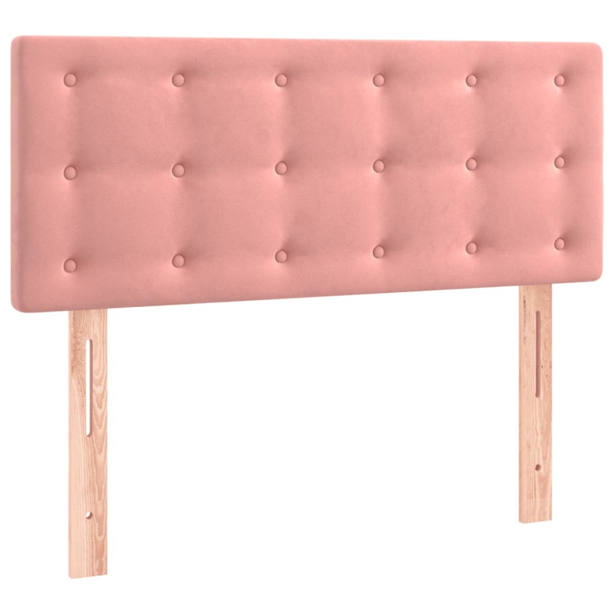 vidaXL Κρεβάτι Boxspring με Στρώμα Ροζ 90x190 εκ. Βελούδινο