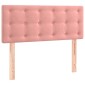 vidaXL Κρεβάτι Boxspring με Στρώμα Ροζ 100x200 εκ. Βελούδινο