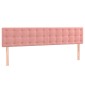 vidaXL Κρεβάτι Boxspring με Στρώμα Ροζ 160x200 εκ. Βελούδινο