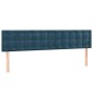 vidaXL Κρεβάτι Boxspring με Στρώμα Σκούρο Μπλε 180x200 εκ. Βελούδινο