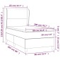 vidaXL Κρεβάτι Boxspring με Στρώμα Σκούρο Καφέ 80x200 εκ. Υφασμάτινο