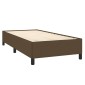 vidaXL Κρεβάτι Boxspring με Στρώμα Σκούρο Καφέ 100x200 εκ. Υφασμάτινο