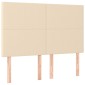 vidaXL Κρεβάτι Boxspring με Στρώμα Κρεμ 140x190 εκ. Υφασμάτινο