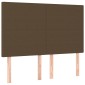 vidaXL Κρεβάτι Boxspring με Στρώμα Σκούρο Καφέ 160x200 εκ Υφασμάτινο