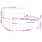 vidaXL Κρεβάτι Boxspring με Στρώμα Κρεμ 180x200 εκ. Υφασμάτινο