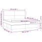vidaXL Κρεβάτι Boxspring με Στρώμα Σκούρο Γκρι 200x200 εκ. Υφασμάτινο