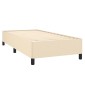 vidaXL Κρεβάτι Boxspring με Στρώμα Κρεμ 90x190 εκ.Υφασμάτινο