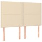 vidaXL Κρεβάτι Boxspring με Στρώμα Κρεμ 140x190 εκ. Υφασμάτινο