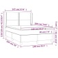 vidaXL Κρεβάτι Boxspring με Στρώμα Κρεμ 140x190 εκ. Υφασμάτινο