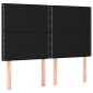 vidaXL Κρεβάτι Boxspring με Στρώμα Μαύρο 160x200 εκ. Υφασμάτινο