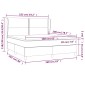 vidaXL Κρεβάτι Boxspring με Στρώμα Μαύρο 160x200 εκ. Υφασμάτινο