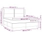 vidaXL Κρεβάτι Boxspring με Στρώμα Σκούρο Καφέ 180x200 εκ Υφασμάτινο
