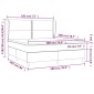 vidaXL Κρεβάτι Boxspring με Στρώμα Taupe 180x200 εκ. Υφασμάτινο