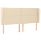 vidaXL Κρεβάτι Boxspring με Στρώμα Κρεμ 180x200 εκ. Υφασμάτινο