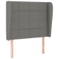 vidaXL Κρεβάτι Boxspring με Στρώμα Σκούρο Γκρι 80x200 εκ. Υφασμάτινο