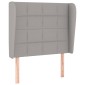 vidaXL Κρεβάτι Boxspring με Στρώμα Ανοιχτό Γκρι 100x200 εκ. Υφασμάτινο