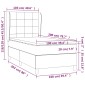 vidaXL Κρεβάτι Boxspring με Στρώμα Σκούρο Καφέ 100x200 εκ. Υφασμάτινο