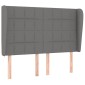 vidaXL Κρεβάτι Boxspring με Στρώμα Σκούρο Γκρι 140x190 εκ. Υφασμάτινο