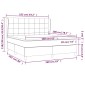 vidaXL Κρεβάτι Boxspring με Στρώμα Μαύρο 160x200 εκ. Υφασμάτινο