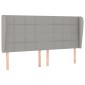 vidaXL Κρεβάτι Boxspring με Στρώμα Ανοιχτό Γκρι 180x200 εκ. Υφασμάτινο