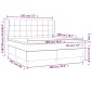 vidaXL Κρεβάτι Boxspring με Στρώμα Ανοιχτό Γκρι 180x200 εκ. Υφασμάτινο