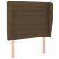 vidaXL Κρεβάτι Boxspring με Στρώμα Σκούρο Καφέ 90x190 εκ. Υφασμάτινο