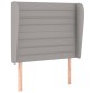 vidaXL Κρεβάτι Boxspring με Στρώμα Ανοιχτό Γκρι 90x200 εκ. Υφασμάτινο