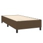 vidaXL Κρεβάτι Boxspring με Στρώμα Σκούρο Καφέ 90x200 εκ. Υφασμάτινο