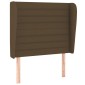 vidaXL Κρεβάτι Boxspring με Στρώμα Σκούρο Καφέ 90x200 εκ. Υφασμάτινο