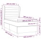 vidaXL Κρεβάτι Boxspring με Στρώμα Taupe 100 x 200 εκ. Υφασμάτινο